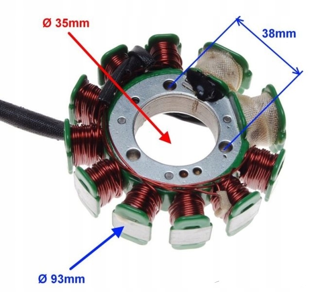 ATV Barossa 250SMC Jialing stator iskrownik cewka Part number 114141