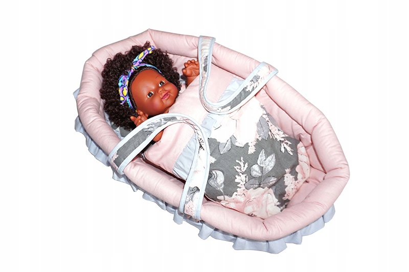 NOSIDEŁKO (45cm) Z POŚCIELĄ DLA LALEK Marka bez marki