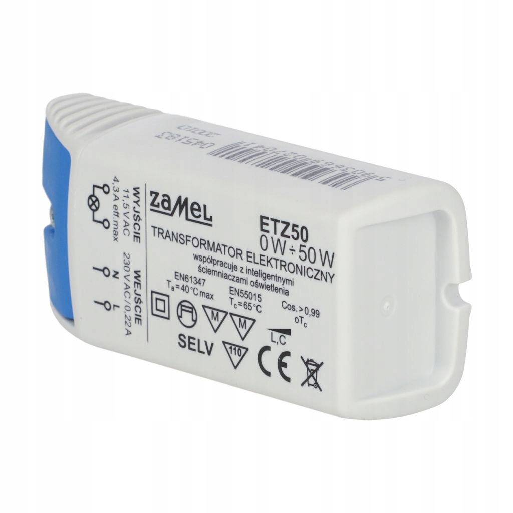 

Transformator elektroniczny 230/11,5V ETZ-50W