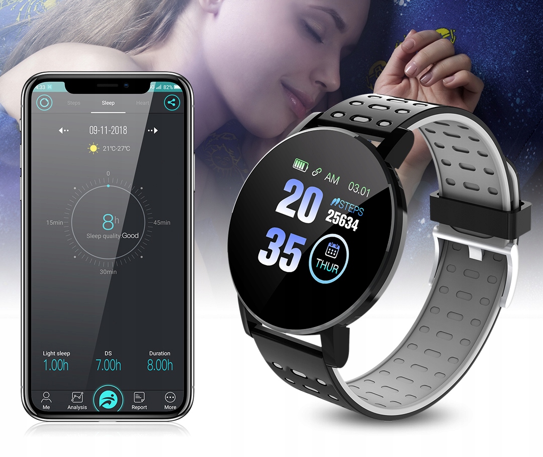 ZEGAREK SMARTWATCH Profi MĘSKI DAMSKI WODOODPORNY Z POWIADOMIENIAMI PL MENU Rodzaj smartwatch