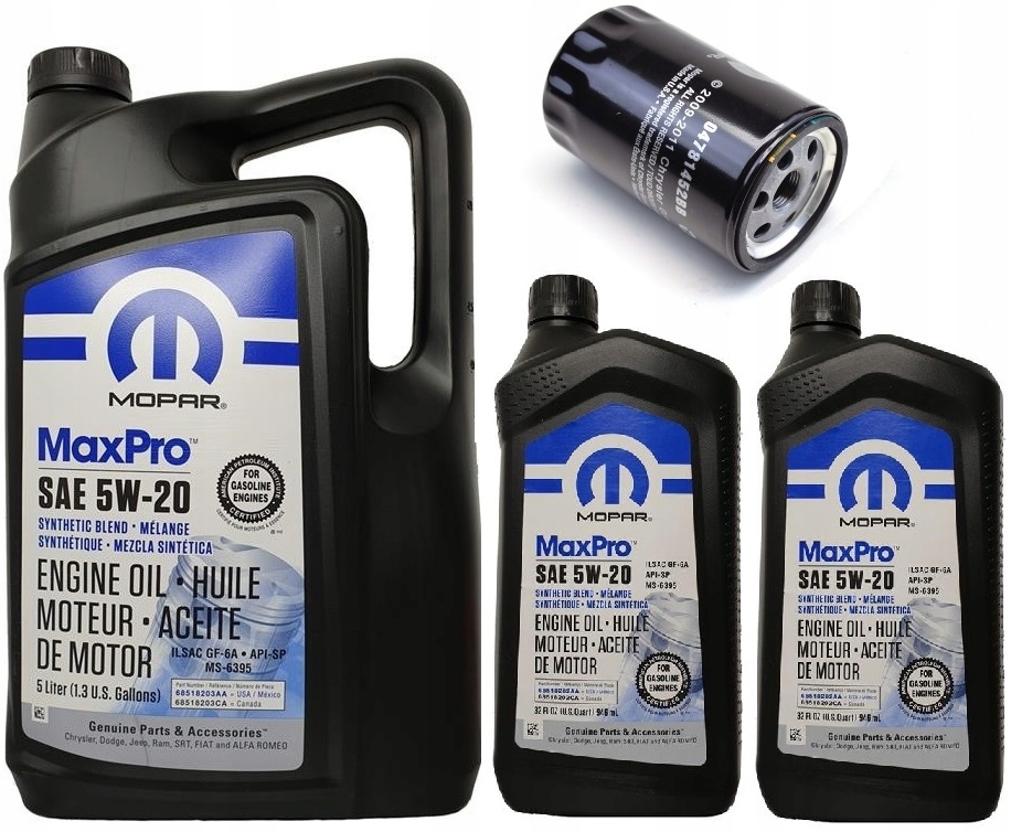 MOPAR 5W20 7L MS-6395 + FILTR OLEJU (MO-452)
