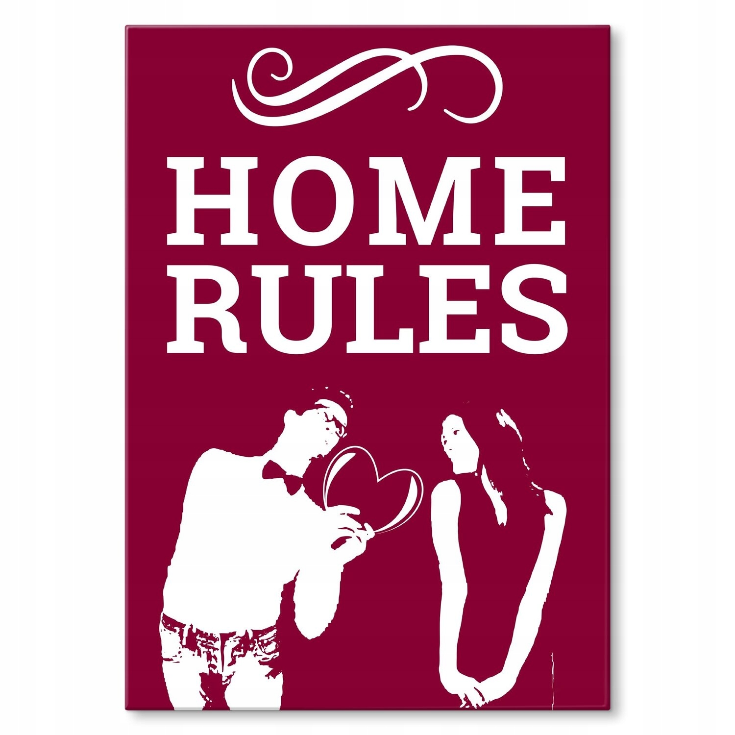 Kovový plakát Pravidla Dům Dárek 22 x 31 cm