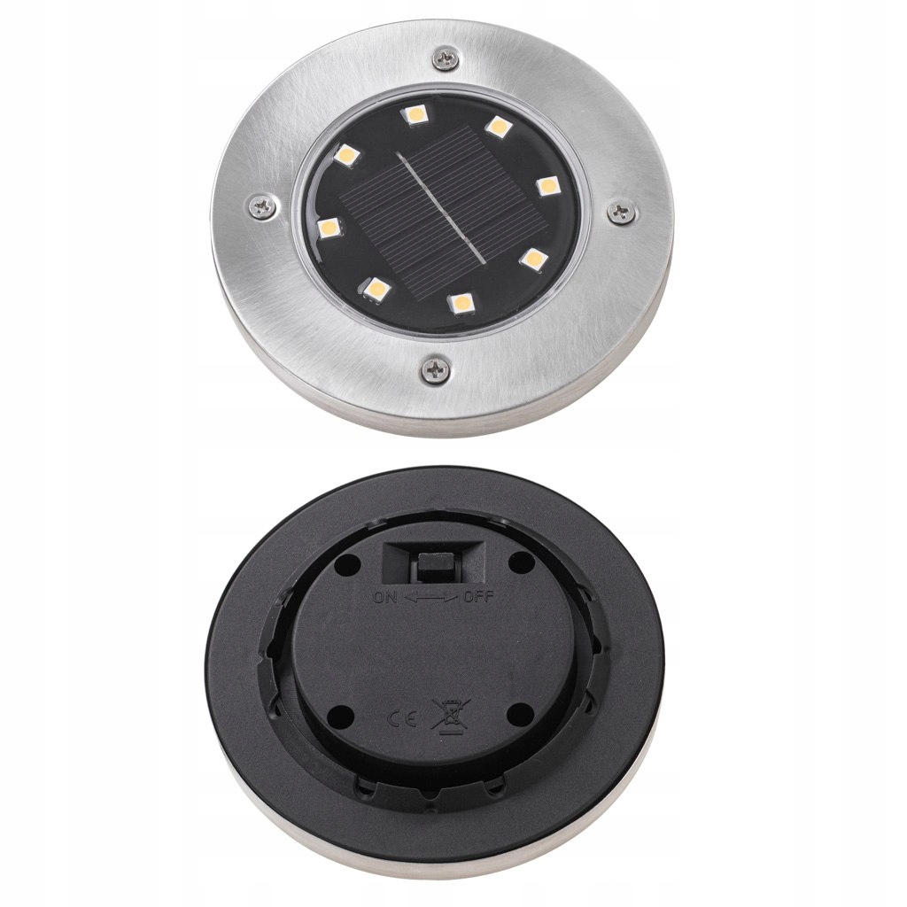Lampy ogrodowe solarne najazdowe gruntowe 8LED 4szt. zimny biały Kod producenta KX4964_1