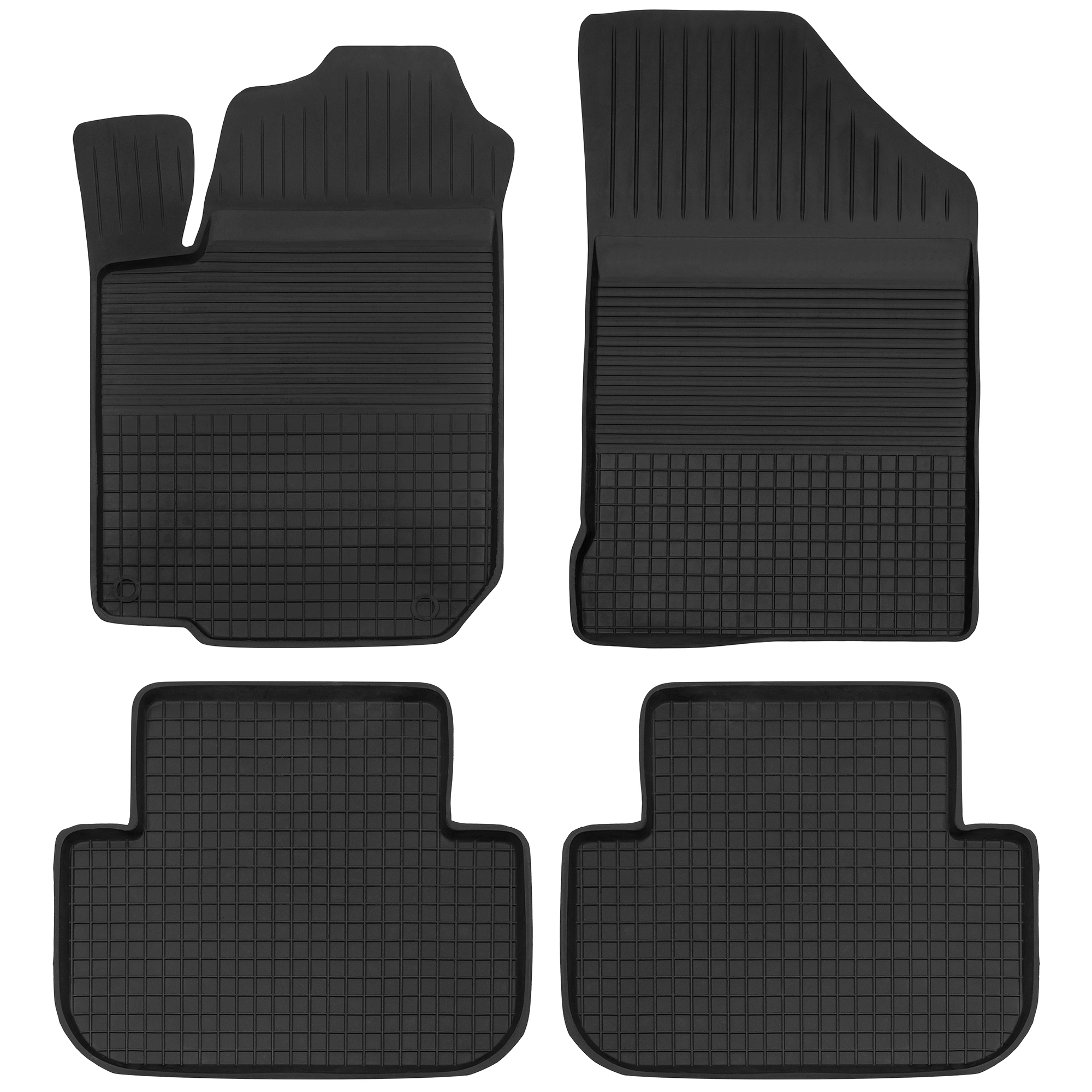 DYWANIKI SAMOCHODOWE GUMOWE KORYTKOWE - KPL ZESTAW 4szt WYSOKI RANT KORYTKA