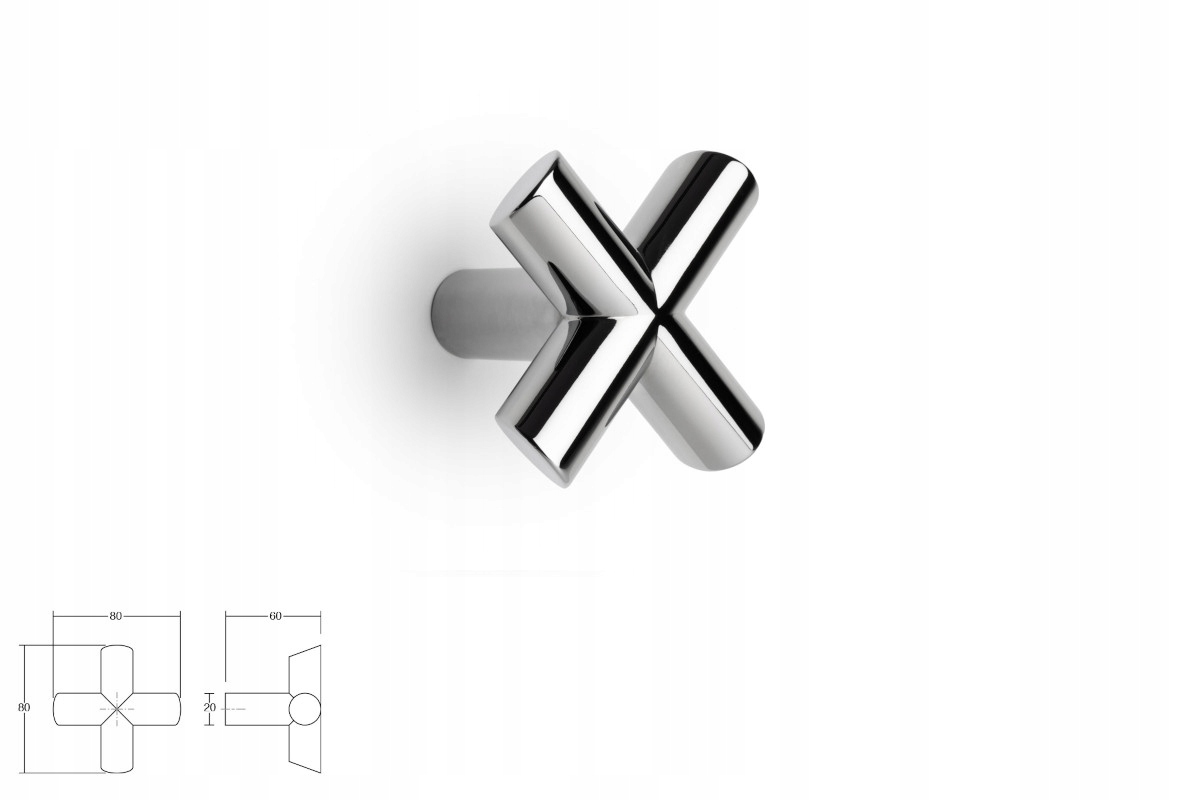 Nástěnný nábytkový věšák Viefe Equis 7027 chrom lesk 7027080Z01