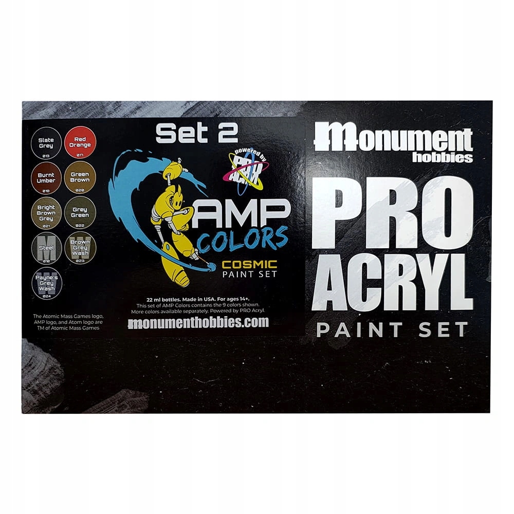 Pro Acryl Amp Colors Cosmic Paint Set vol.2, Monument Hobbies, 9x22 ml