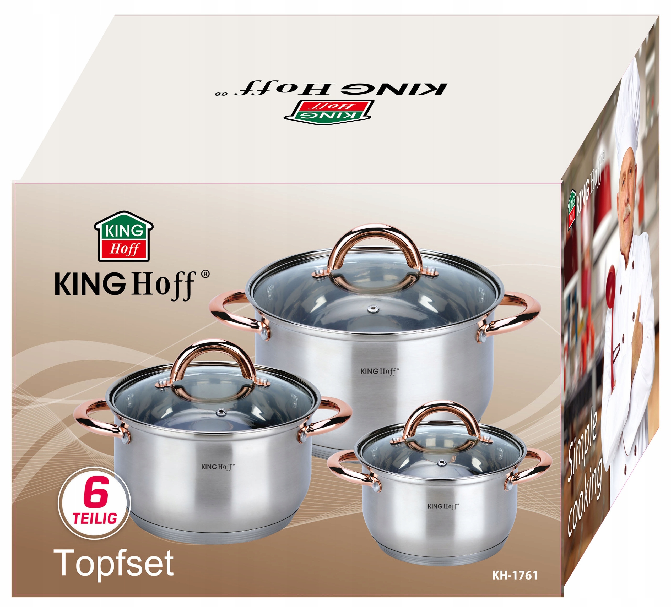 Komplet Zestaw Garnków Garnki 6 el Indukcja Garnek Stan opakowania oryginalne