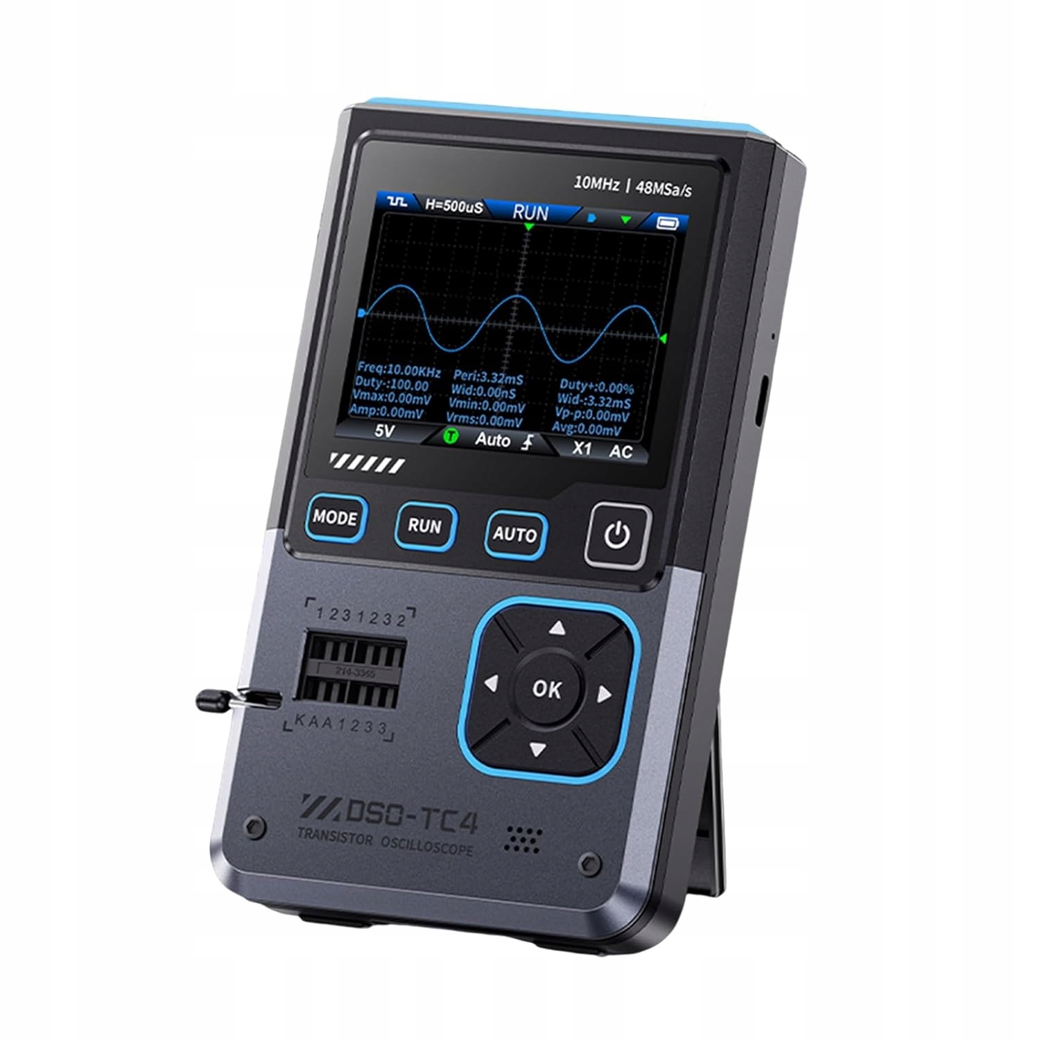 Dewin osciloskop 3v1 DSO-TC4 tester tranzistorů generátor 10 MHz 48 Msps