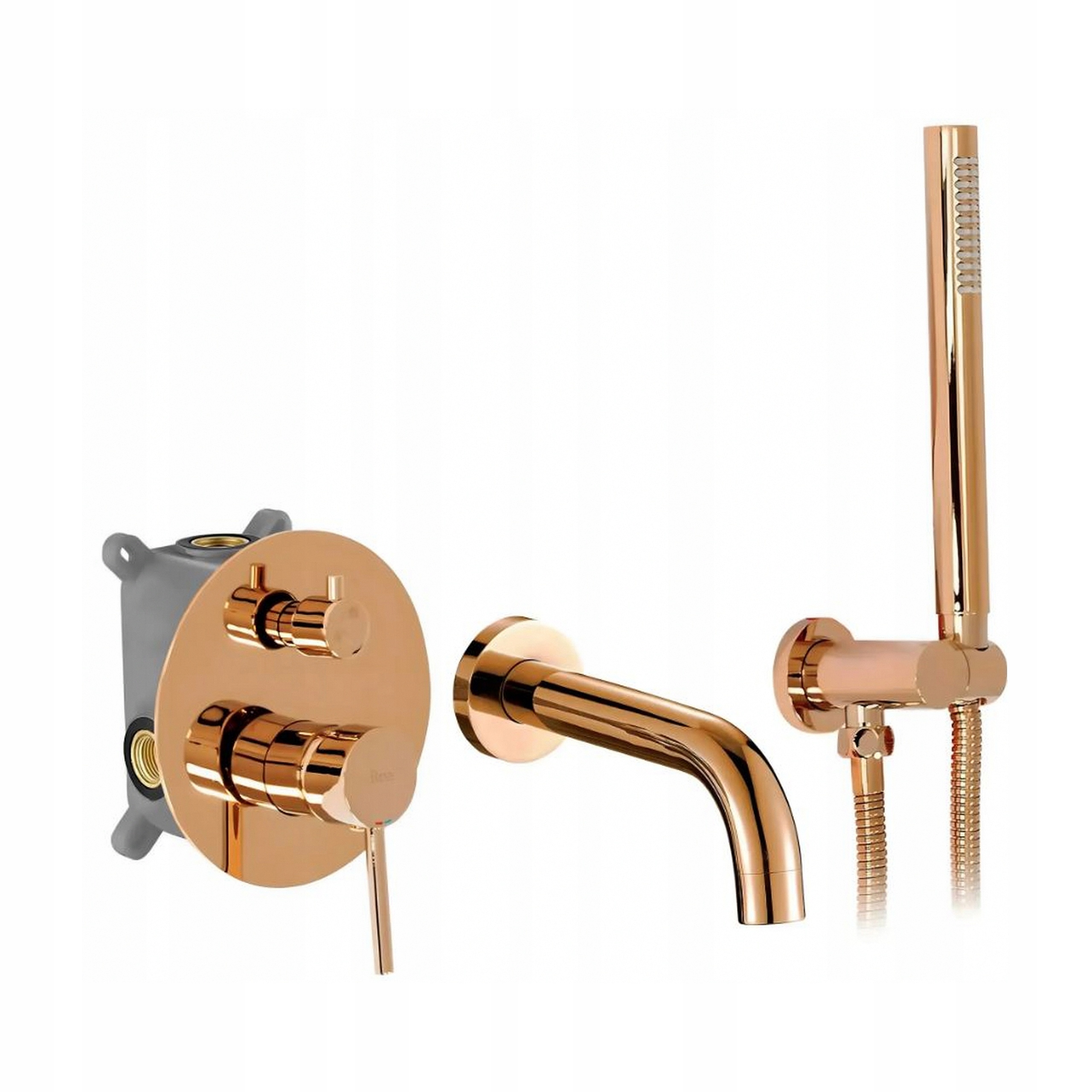 Podomietková vaňová batéria Lungo Hlavica Hadica 16 cm Medená