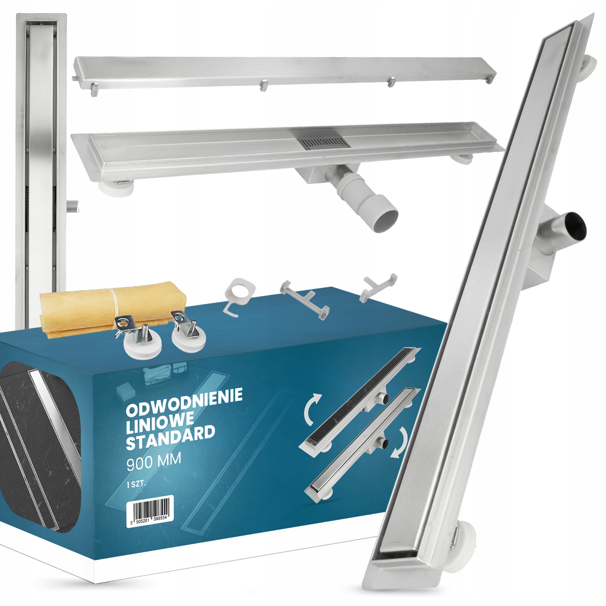 Lineárny Odtok 90 CM Odvodnenie Nízky Sifón Sprchovej Vaničky Podlaha At-t