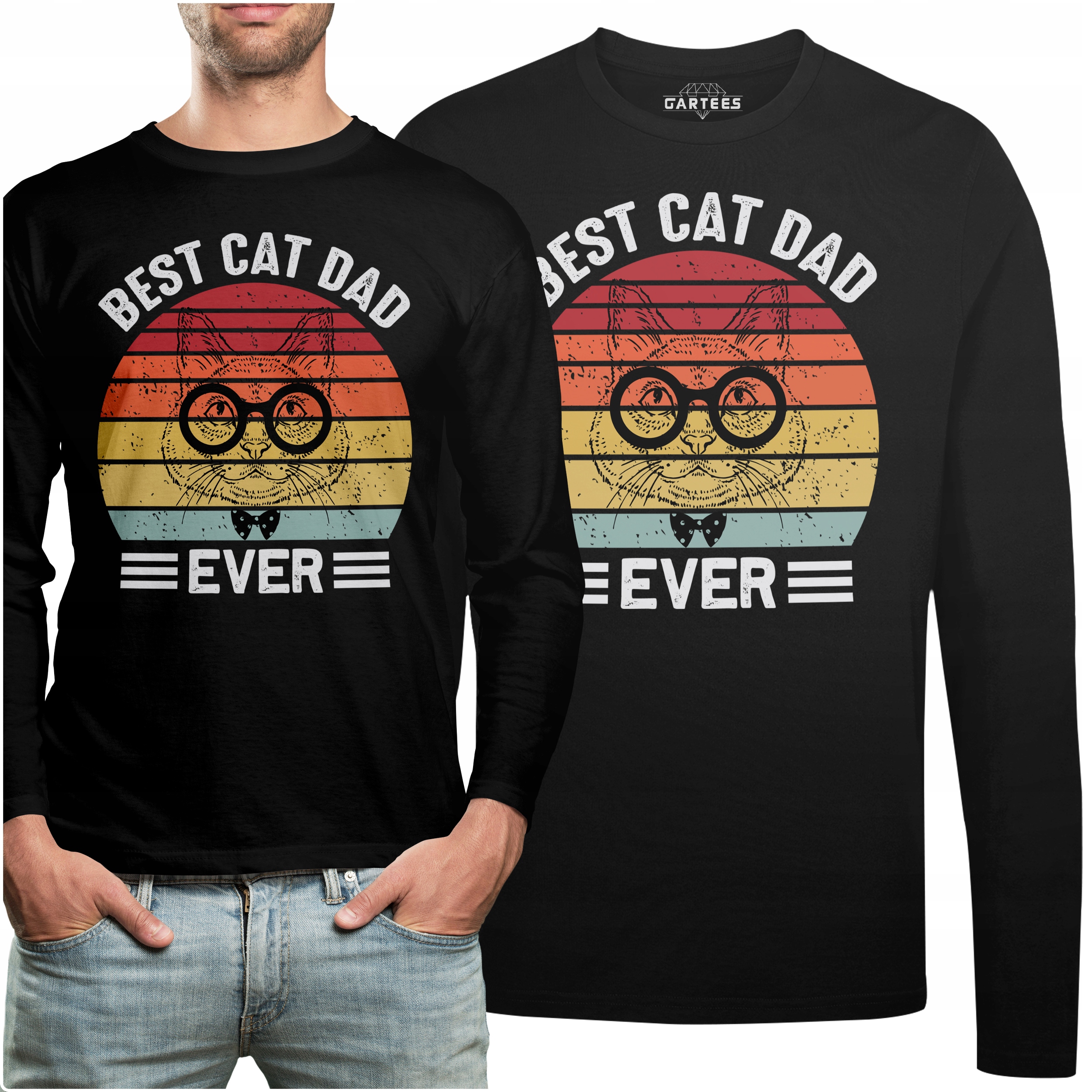 

Koszulka Long Upominek Napis Best Cat Dad Ever