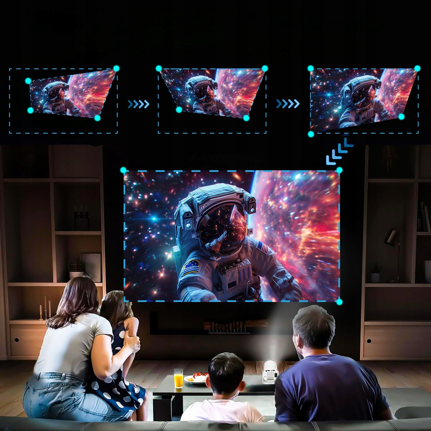 Projektor ANDROID rzutnik 4K WIFI PRZENOŚNY SMART FULL HD HY300 PRO LERTZ Model HY 300 PRO