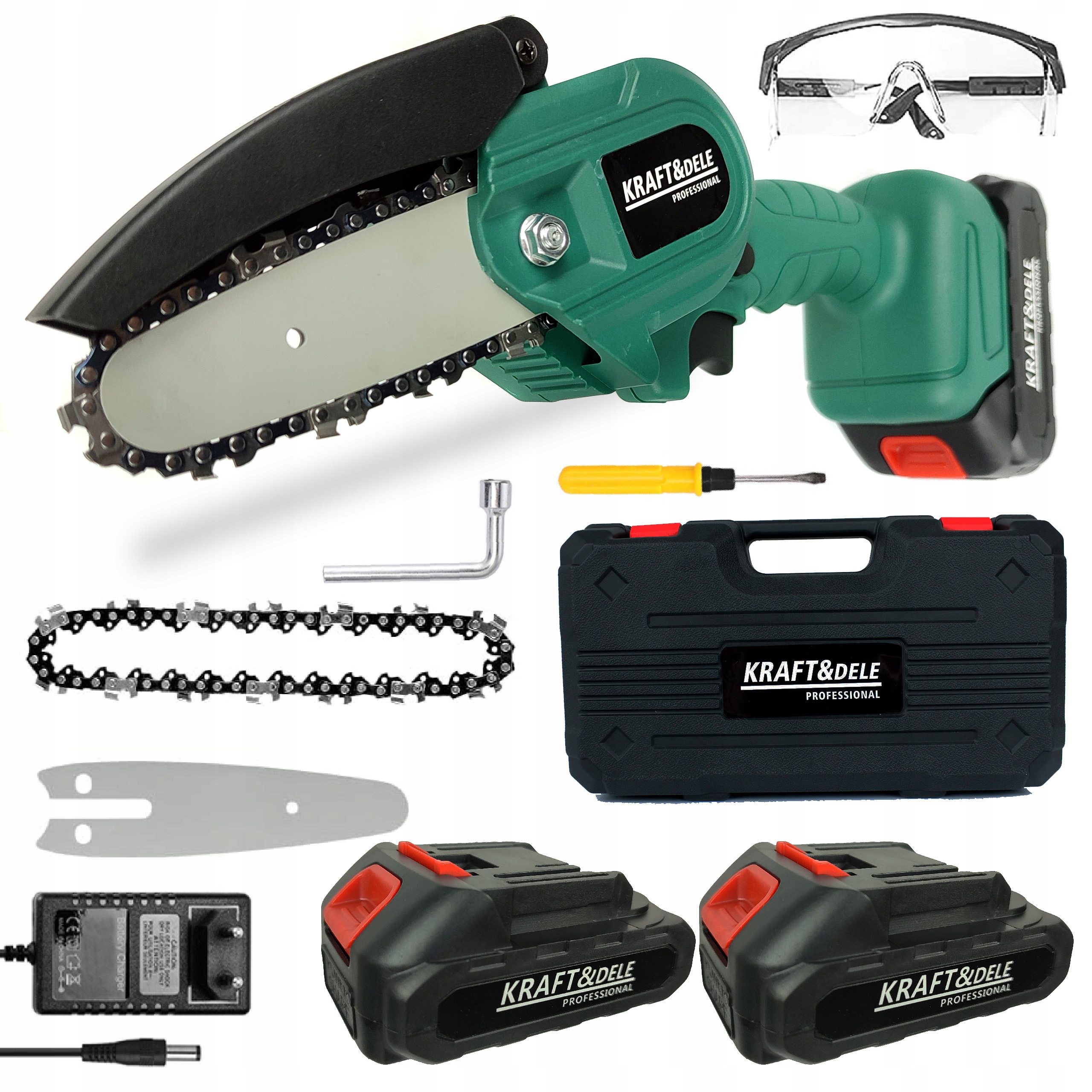 

Akumulatorowa Pilarka Piła Łańcuchowa Zestaw XXL