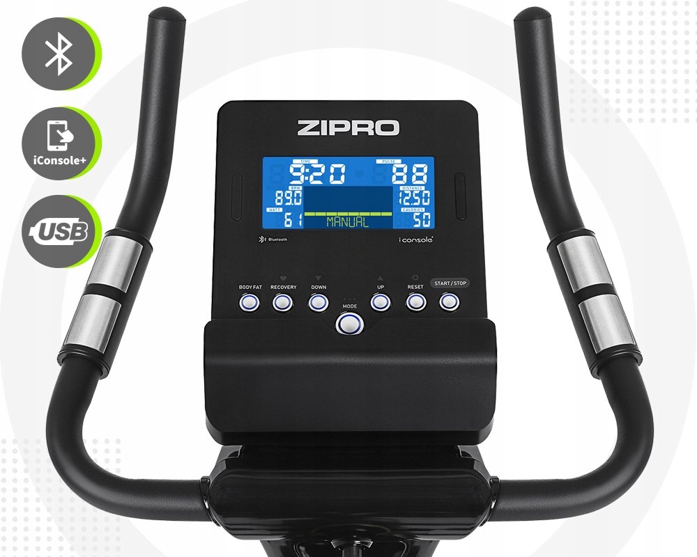 Rower Stacjonarny Rowerek Treningowy USB + Bluetooth iConsole Kinomap Zipro Liczba stopni regulacji oporu 16