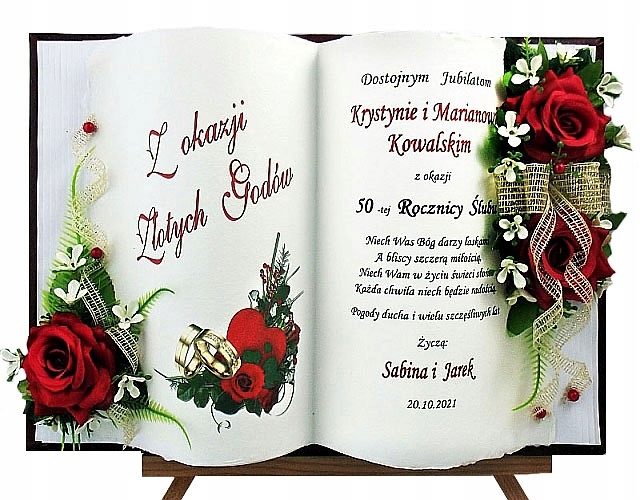 dárek suvenýr Jubileum Výročí svatby 20 25 30 35 40 45 50 k výročí