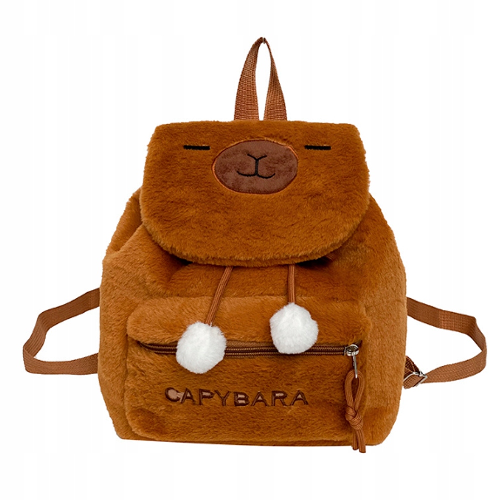 PLECACZEK PLECAK PLUSZOWY KAPIBARA MIĘKKI PLUSZOWA TORBA BRĄZOWY KAPIBARA Rodzaj bóbr