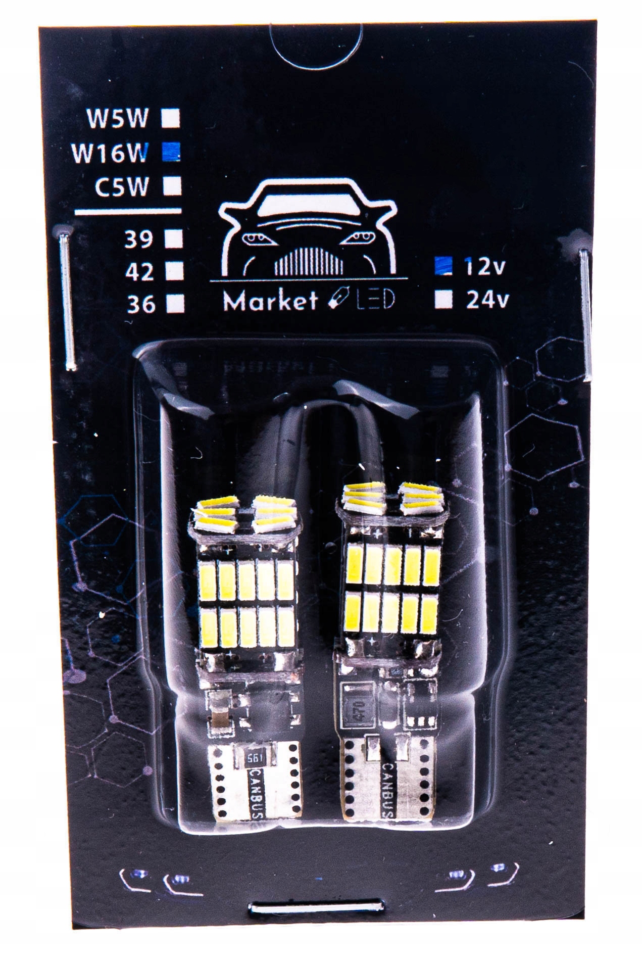 

W16W 26 Led- Stabilizator Żarówki Led Wsteczne W5W
