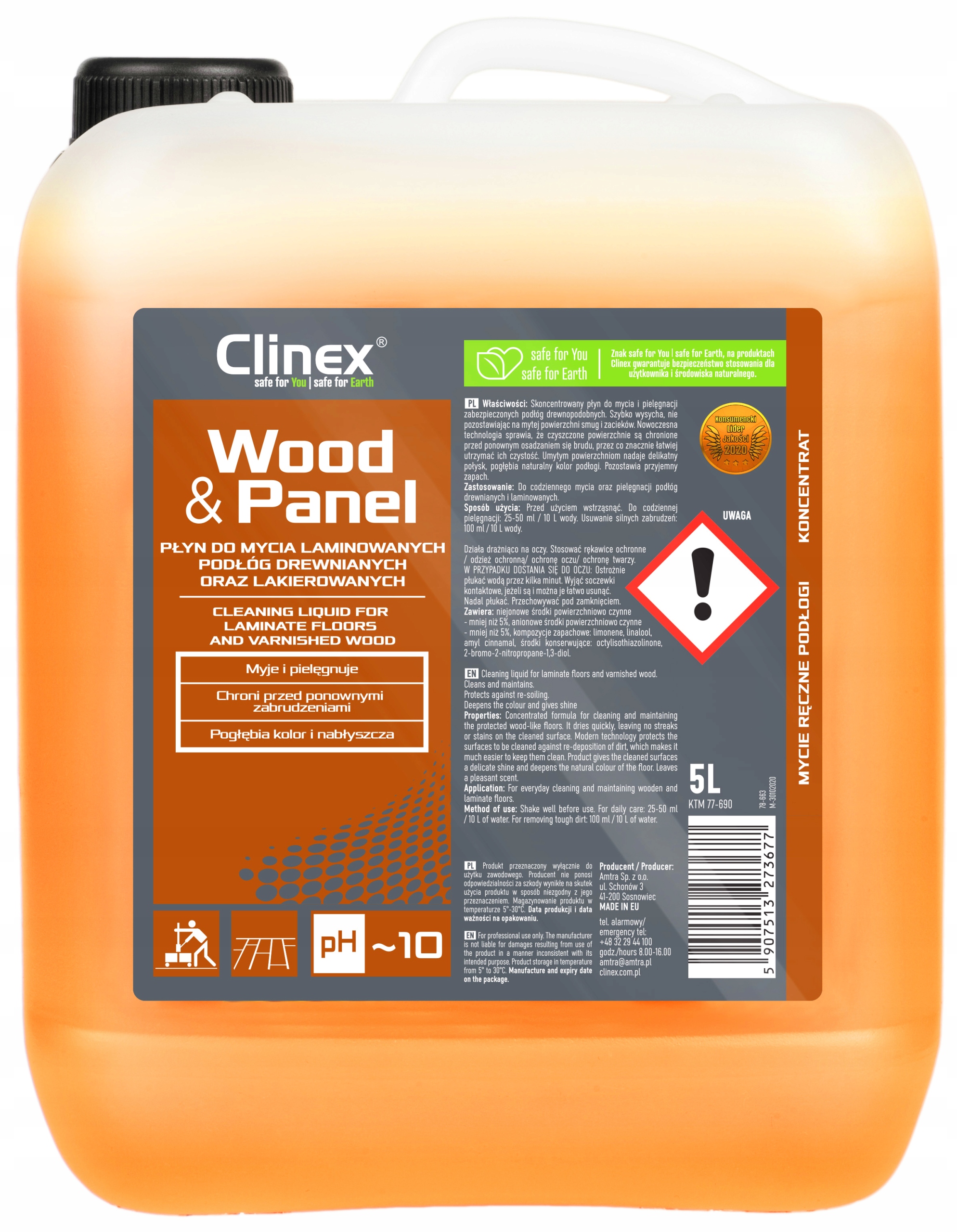 

Clinex Wood Panel Do Mycia Paneli Laminatu 5L