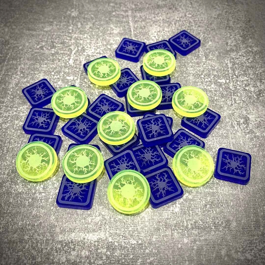 Aeon's End - Akrylowe żetony Ładunków i Mocy do gry (34)