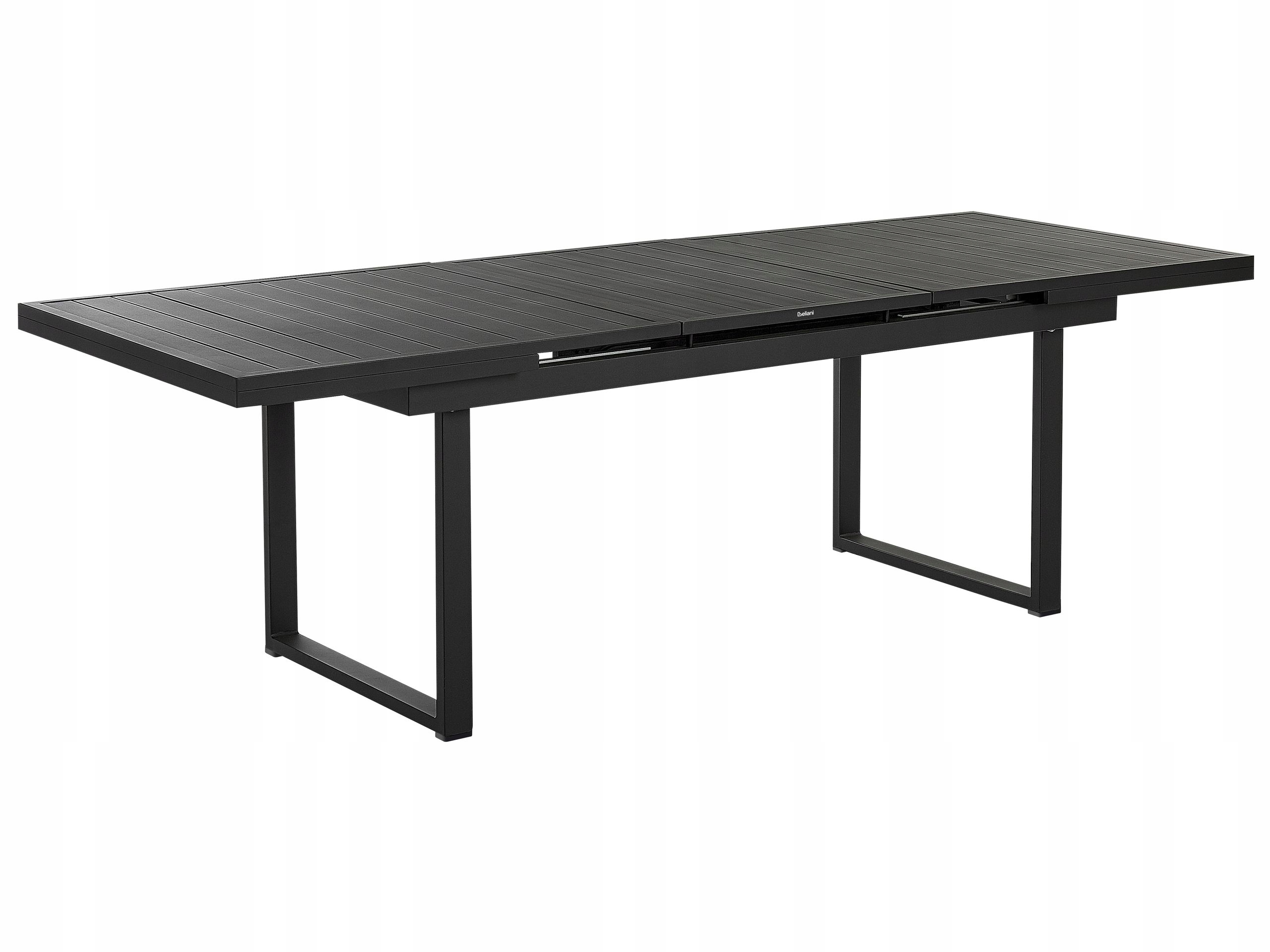Stół ogrodowy rozkładany 180/240 x 90 cm czarny