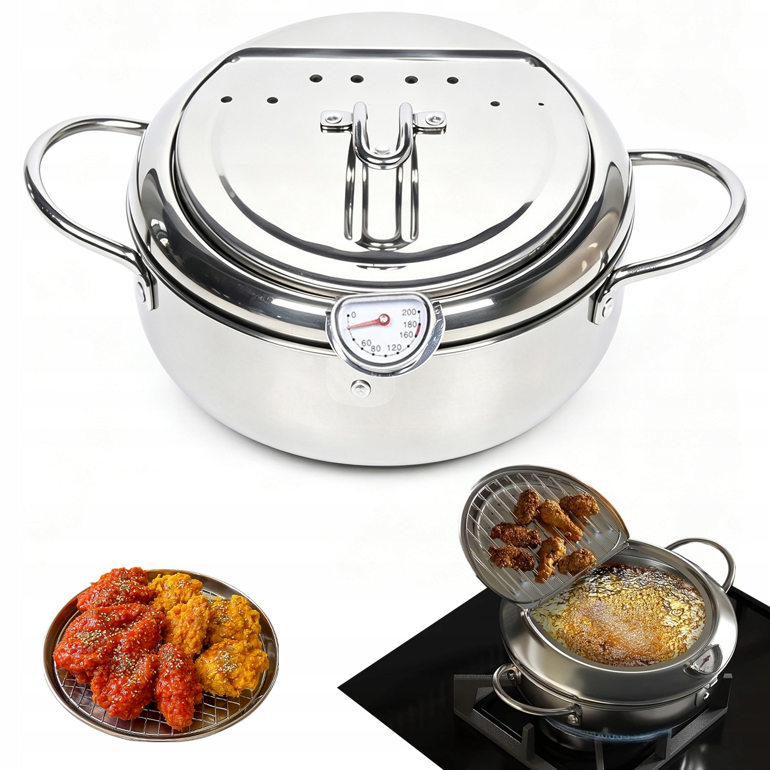 Tempura Japanese Style Hrnec Ocel Univerzální Pro Indukci A Keramiku