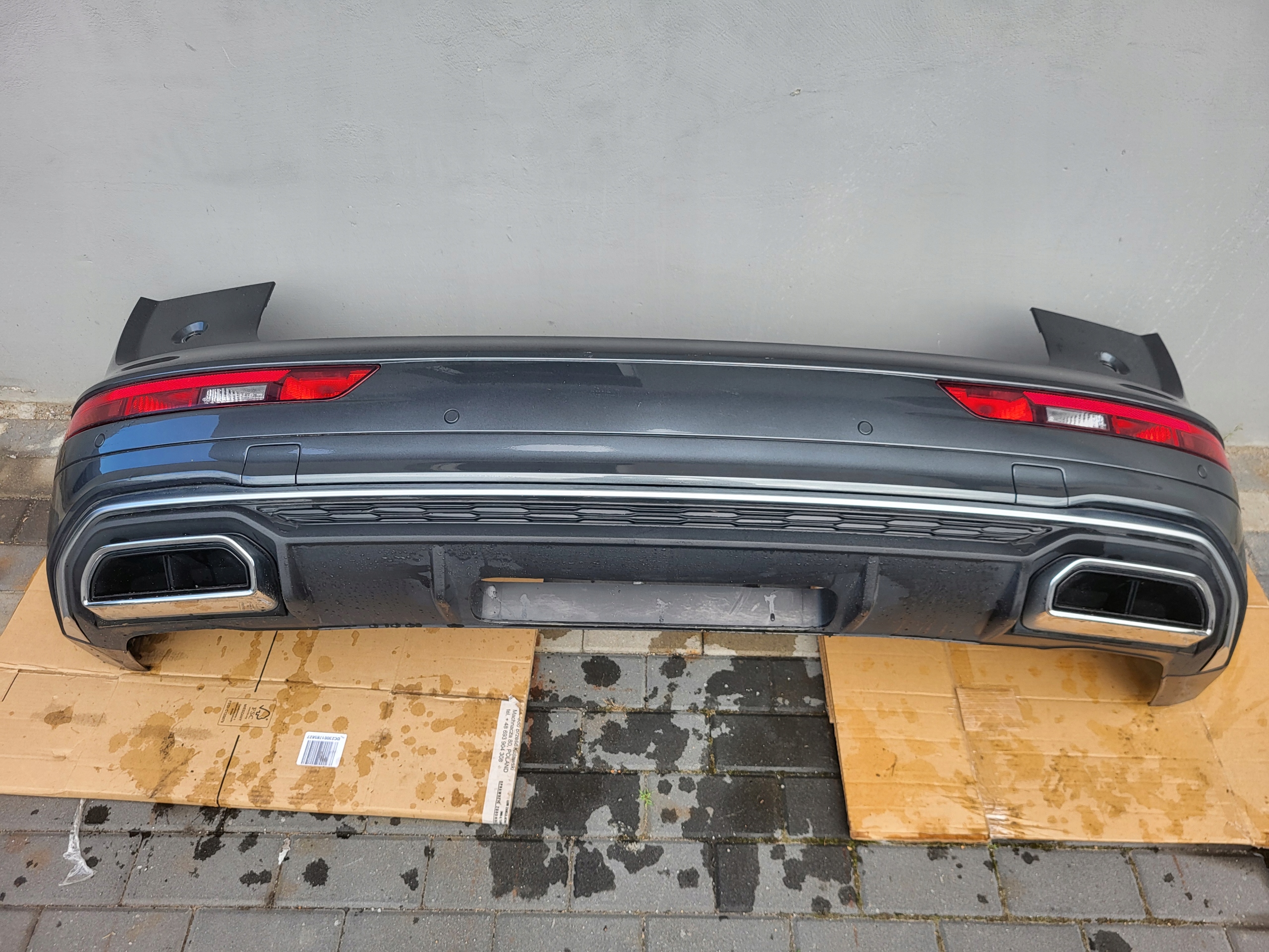 БАМПЕР ЗАДНИЙ AUDI S LINE Q50a 6 X ПАРКТРОНИК ЦВЕТ Lz7s СОСТОЯНИЕ