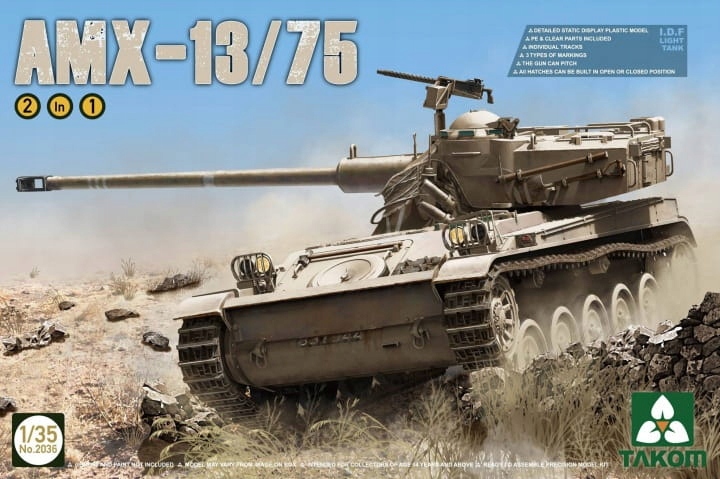 Lehký tank Idf AMX-13/75 1:35 Takom 2036