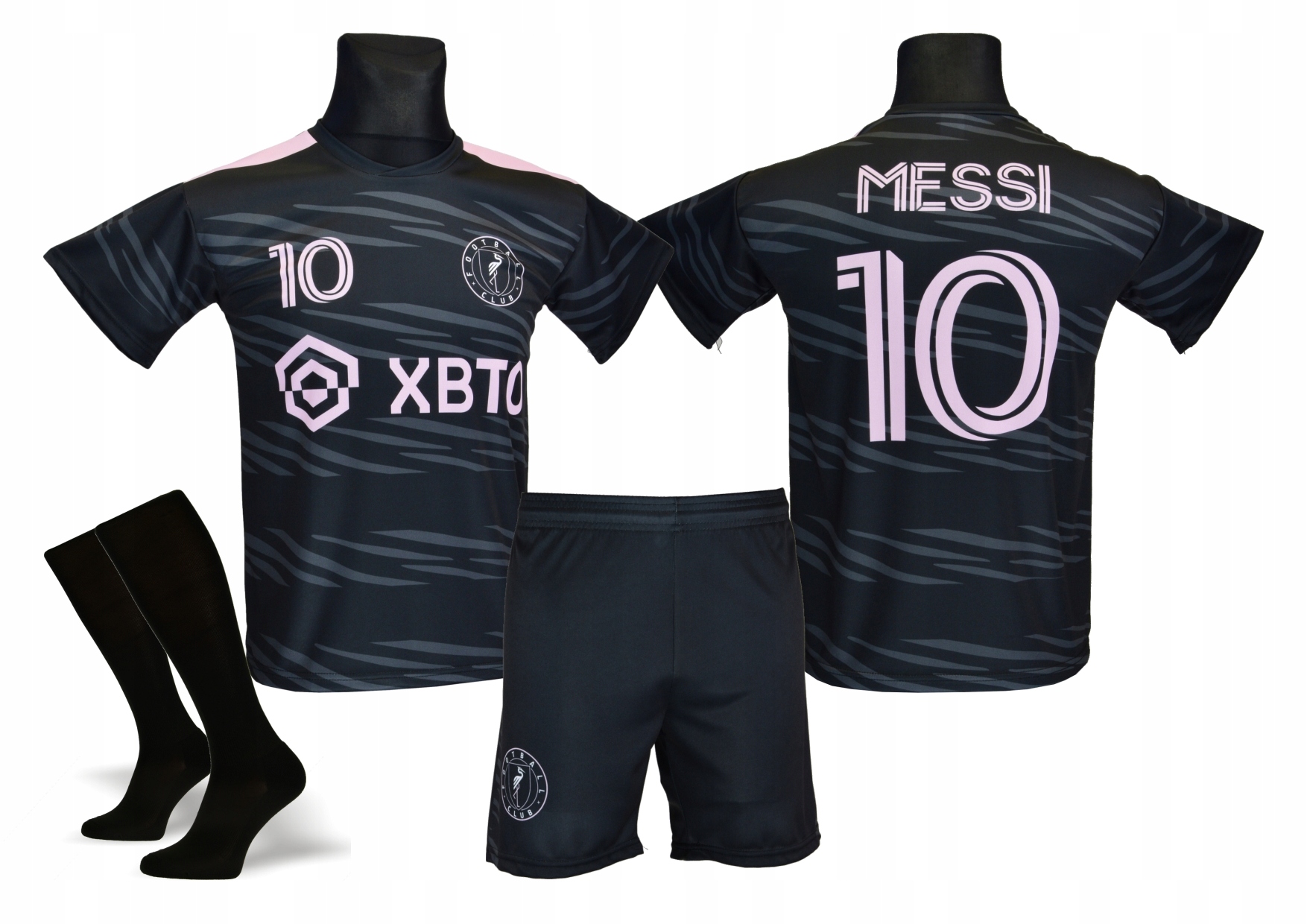 MESSI MIAMI strój koszulka spodenki getry roz. 128