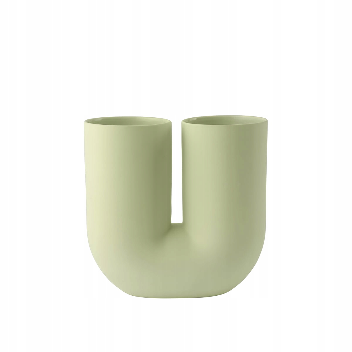 Muuto Kink Keramická Váza na kvety 26 cm svetlozelená