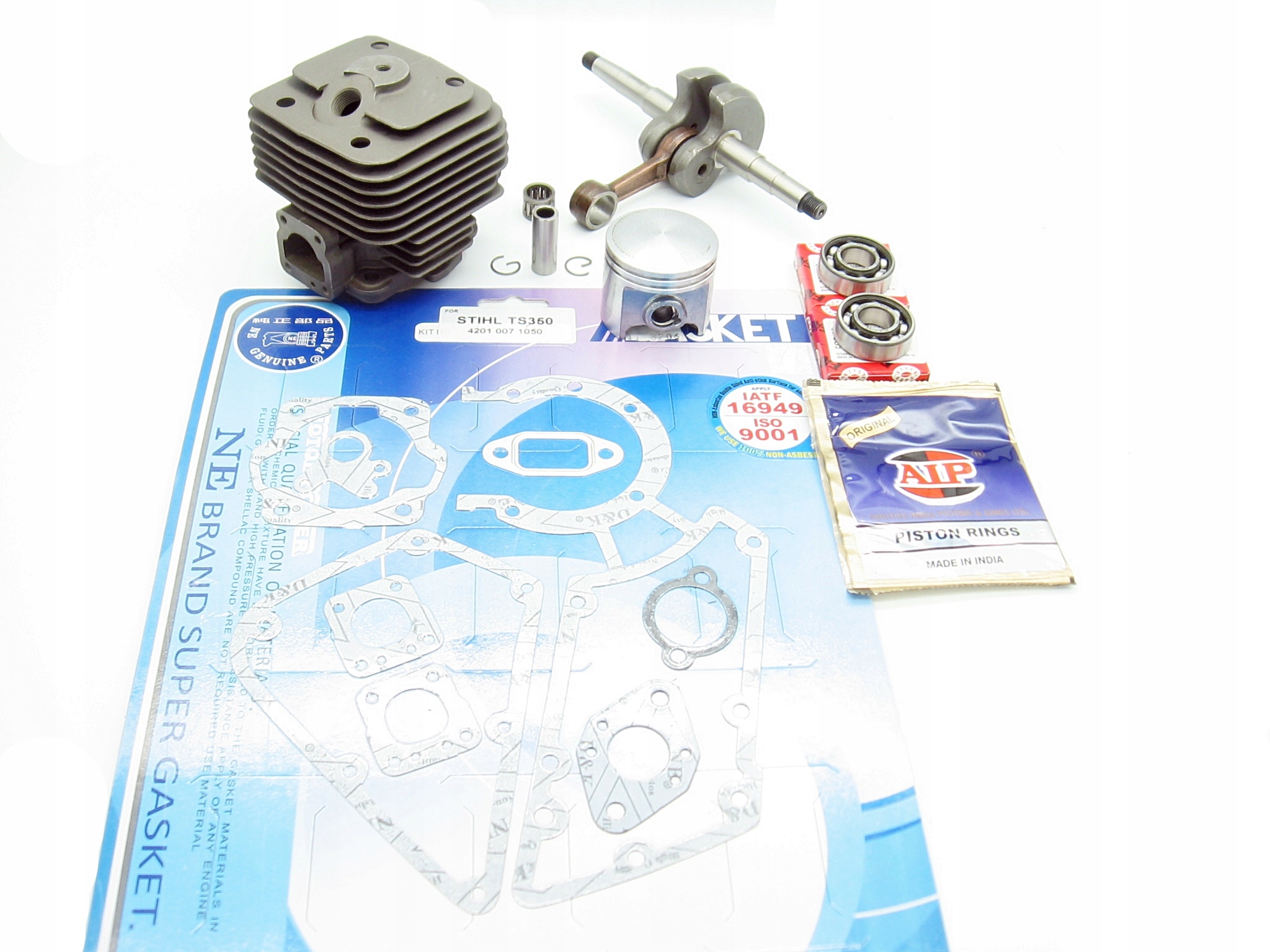 Cylinder tłok wał uszczelki łożyska Stihl TS350 TS360 TS08 TS550 49mm