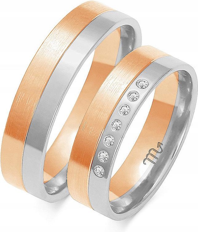 Zlatý snubní prsten pro pár 585, velikost 14 15 16, dámská pánská kolekce