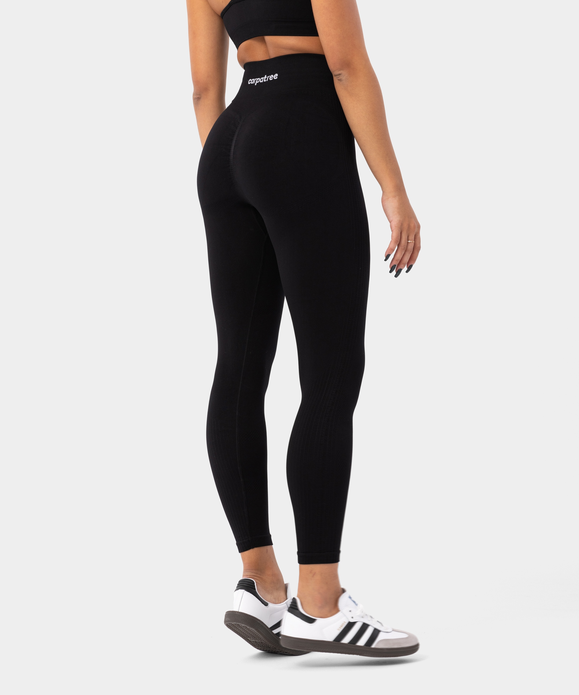 LEGGINSY SPORTOWE CZARNE WYSOKI STAN MODELUJĄCE BIEGANIE - M Rozmiar M