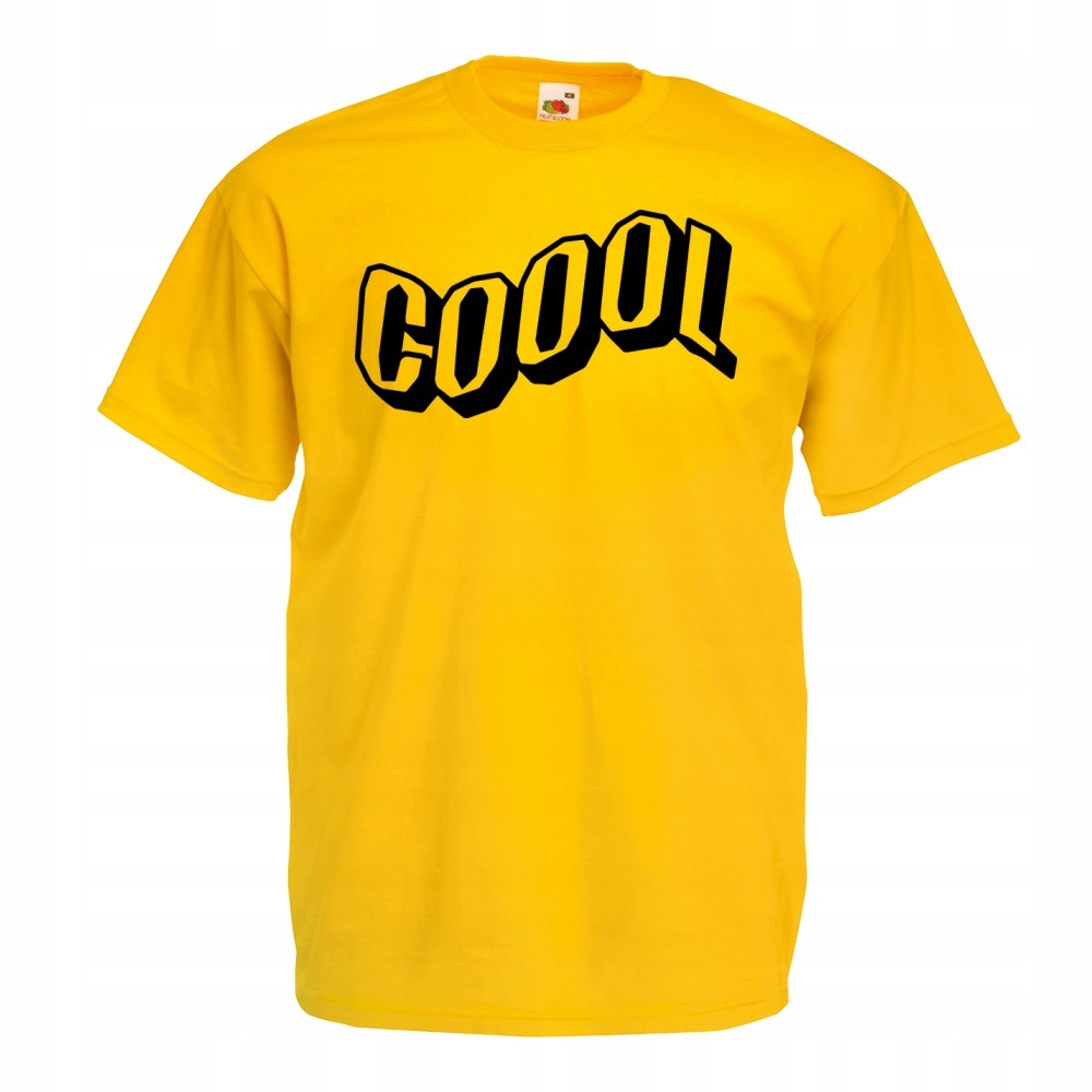 

Koszulka cool napis super L żółta