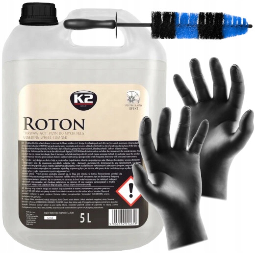 K2 Roton 5L Na Čištění Ráfků Krvácející Ráfek Dlouhý Pohodlný Kartáč