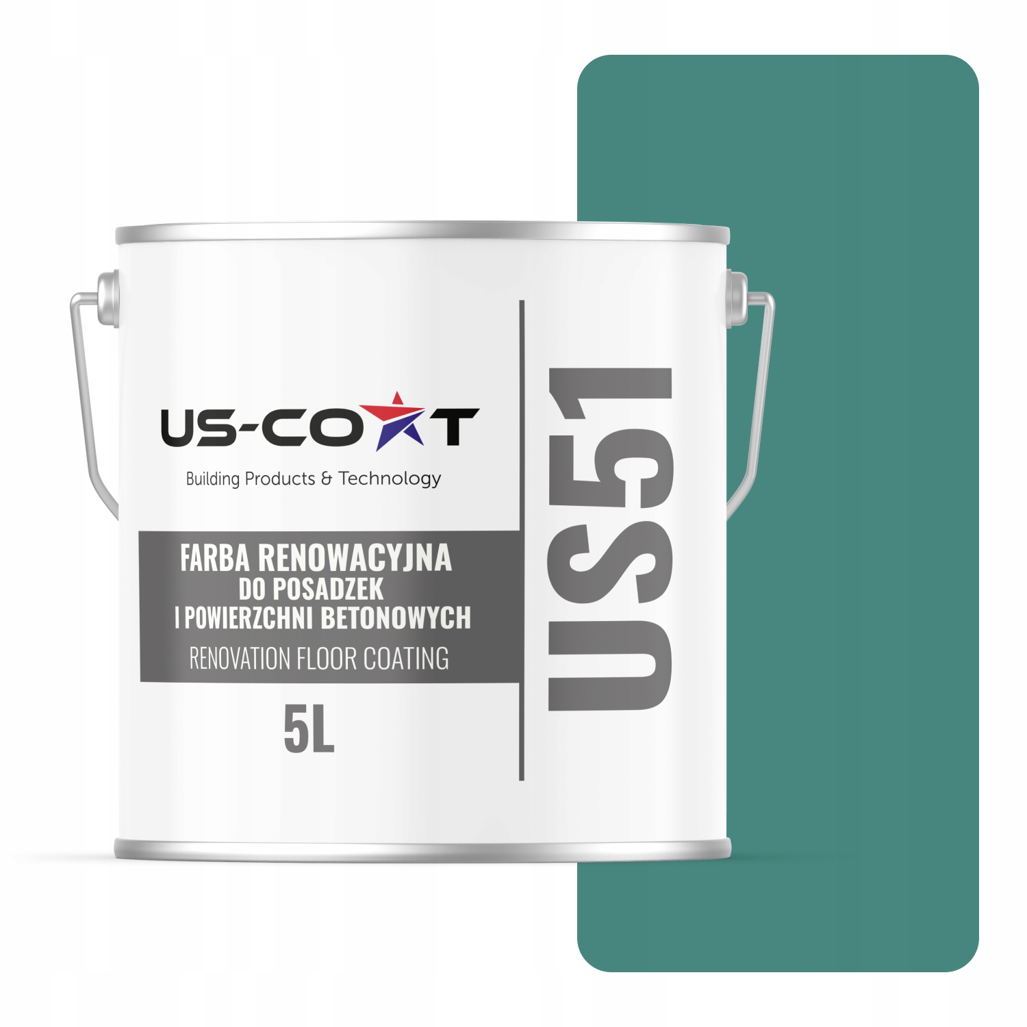 Farba Na Renováciu Betónových Podláh Garáže Tyrkysová Mätová RAL6033 Saténová 5 L