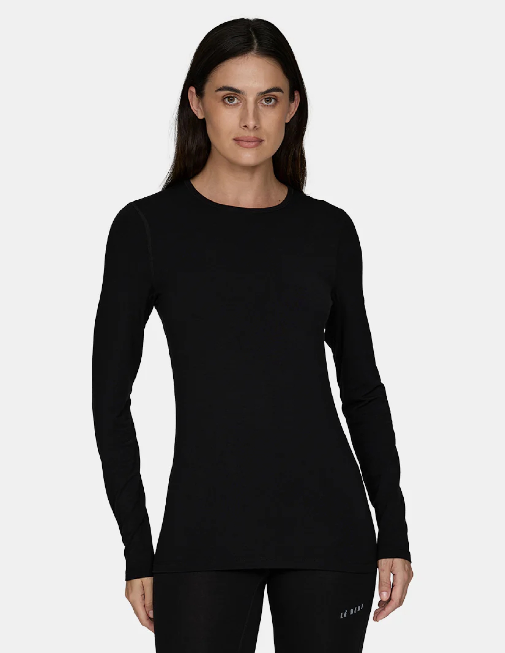 Dámské termoaktivní tričko Lé Bent Midweight Crew Merino Černá Xs