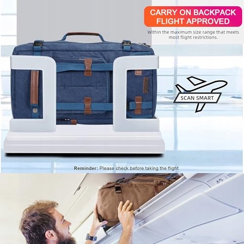 WITZMAN Plecak Podróżny Męski Canvas Vintage Duży Na Laptop 17 cali — miniatura 6