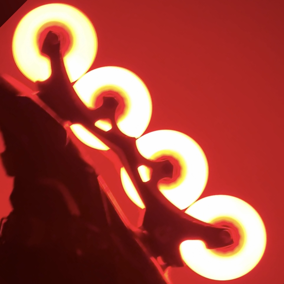 Led Kółka do Rolek Flying Eagle Lazerwheelz Ultra 72 mm/88A 4 szt czerwony