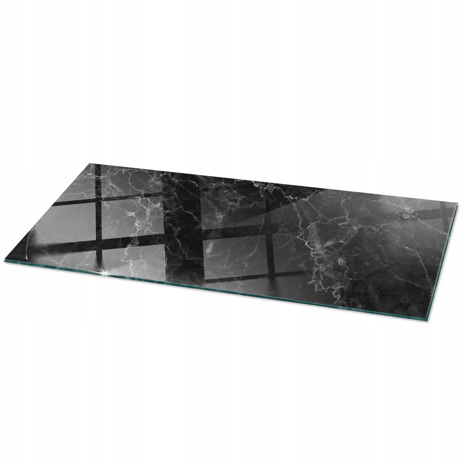 Doska na stôl Tvrdené Sklo s potlačou Mramorový vzor s vlascami 125 x 50 cm
