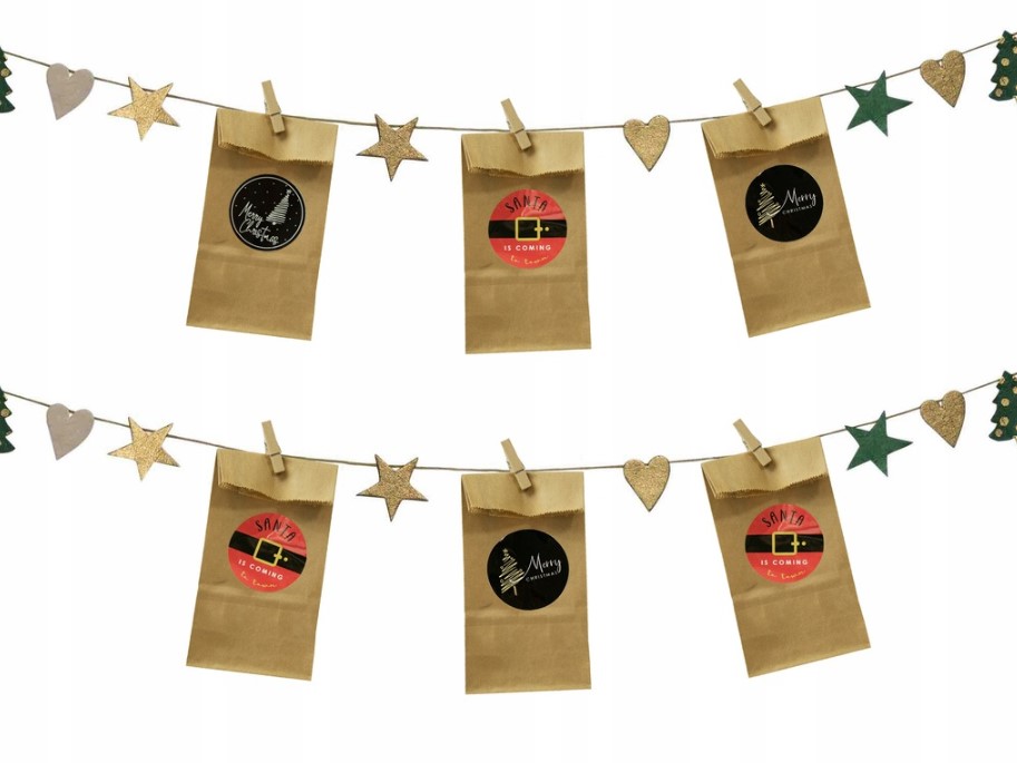 KALENDARZ ADWENTOWY DIY WISZĄCY WORECZKI BAWEŁNIANE SZNUREK JUTOWY eko Kod producenta Corozevari