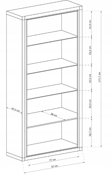 Witryna do salonu kredens 97cm z led DALLAS D17 Kod producenta DALLAS D17