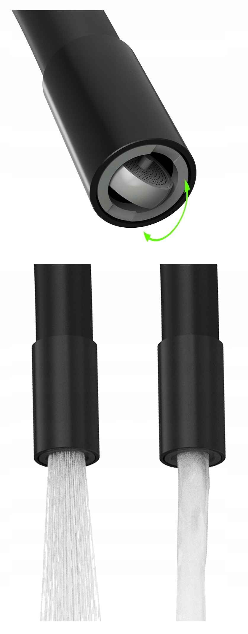 ZLEWOZMYWAK granitowy czarny jednokomorowy BELLO Zestaw Zlew bateria syfon Krótszy bok 47 cm