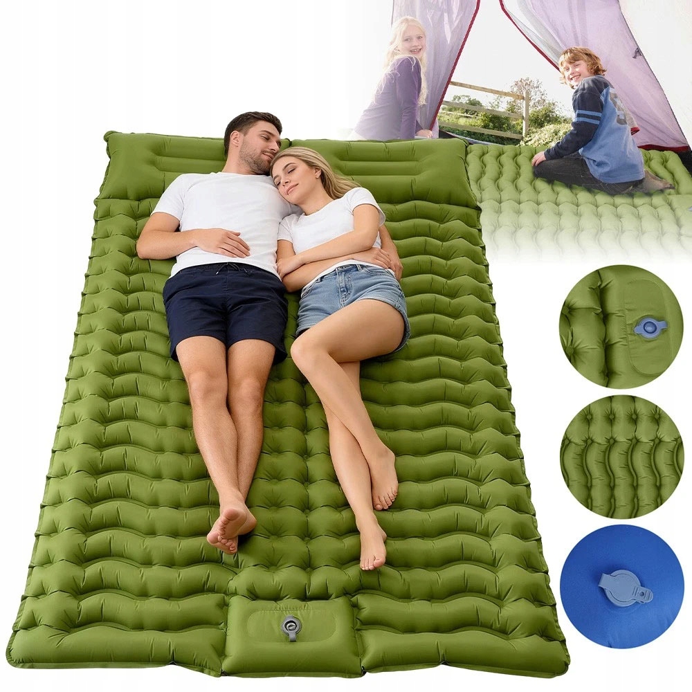 Matrace Pro 2 Osoby, Výlet, Zeleno-modrá