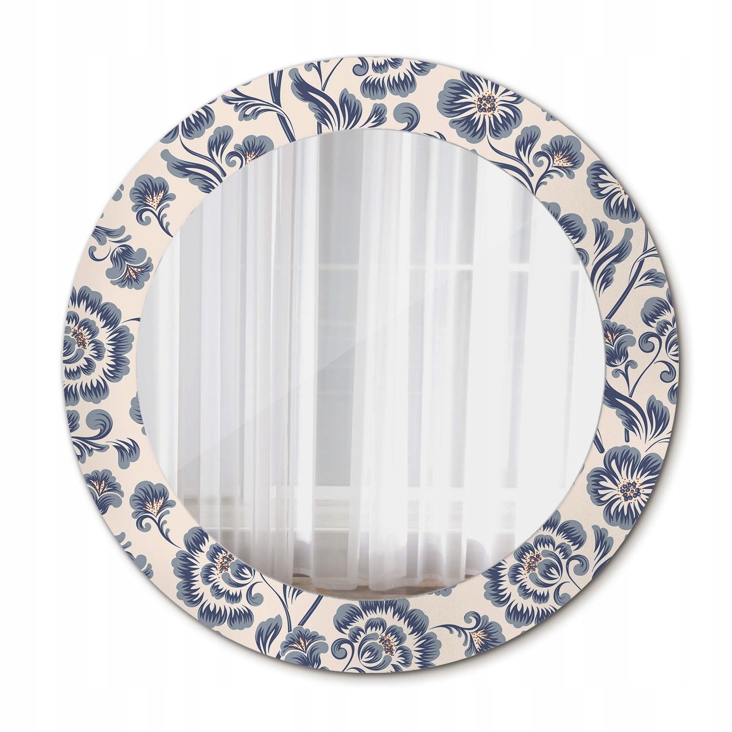 Zrkadlo do kúpeľne Glamour Kvetinový vzor 60 cm