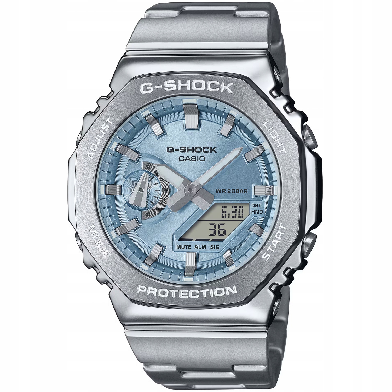 Casio G-Shock GM-2110D-2AER 200 m Stříbrný
