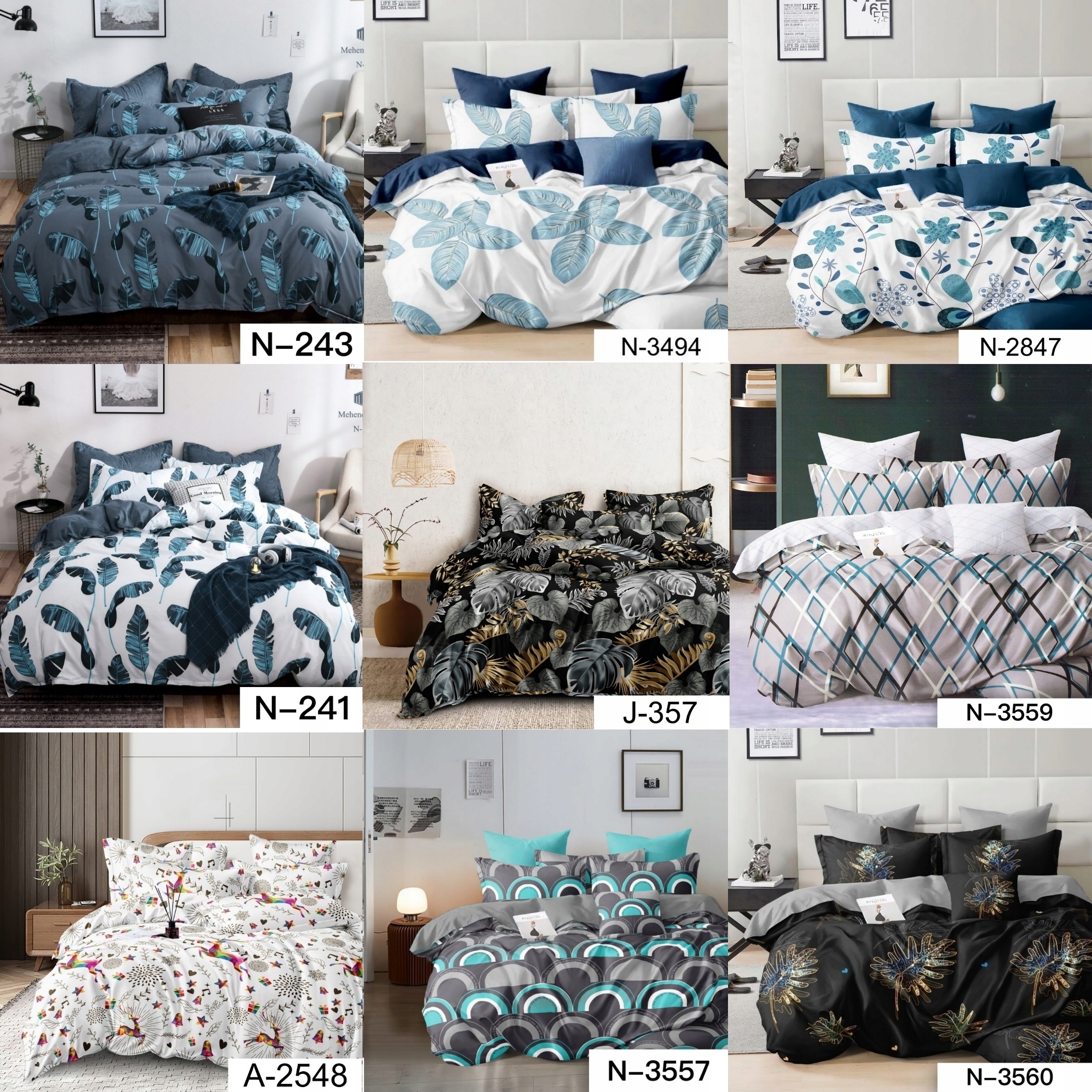 KOMPLET BAWEŁNA SATYNOWA POŚCIEL 160x200 +2 POSZEWKI + PRZEŚCIERADŁO WZORY Marka inna