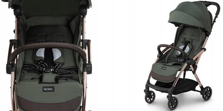 LECLERC BABY WÓZEK SPACEROWY INFLUENCER ARMY GREEN 527 Liczba kół 4