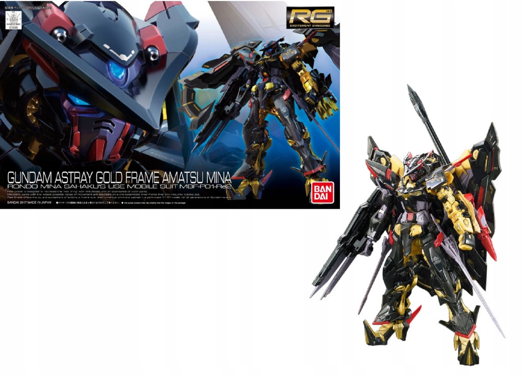Gundam Rg 1/144 Gundam Astray Goldframe Amatsu Mina Model Kit 13 cm