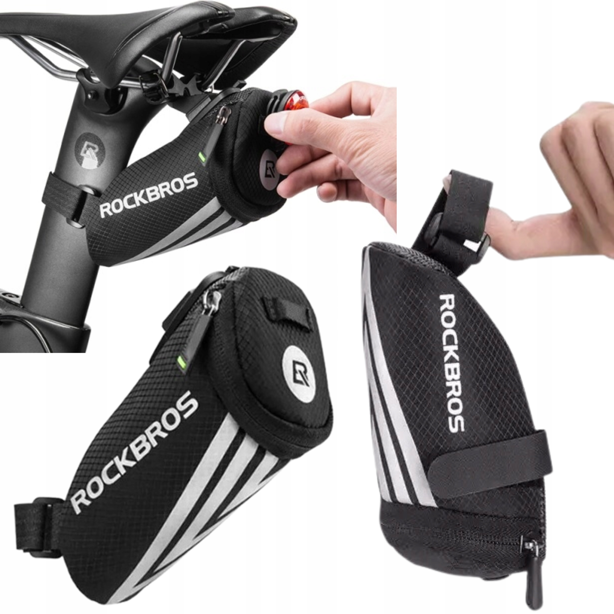 Torba Sakwa na rower na tył Rockbros odblask 0,2 l