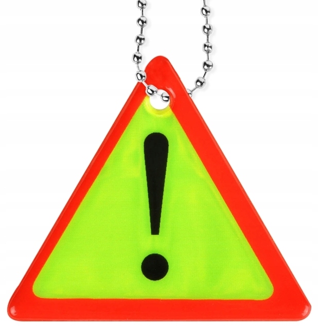 

Zawieszka Odblaskowa Odblask Brelok Znak Uwaga